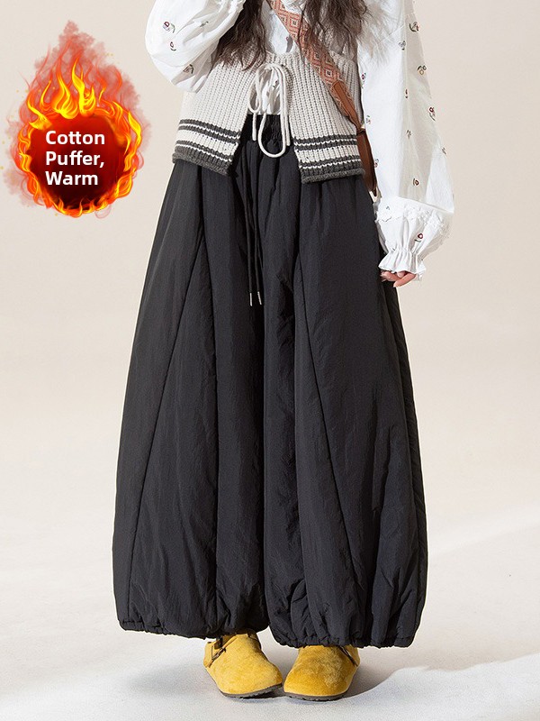 Winter Clothing Plus Size - Pantalon large épaissi en coton pour