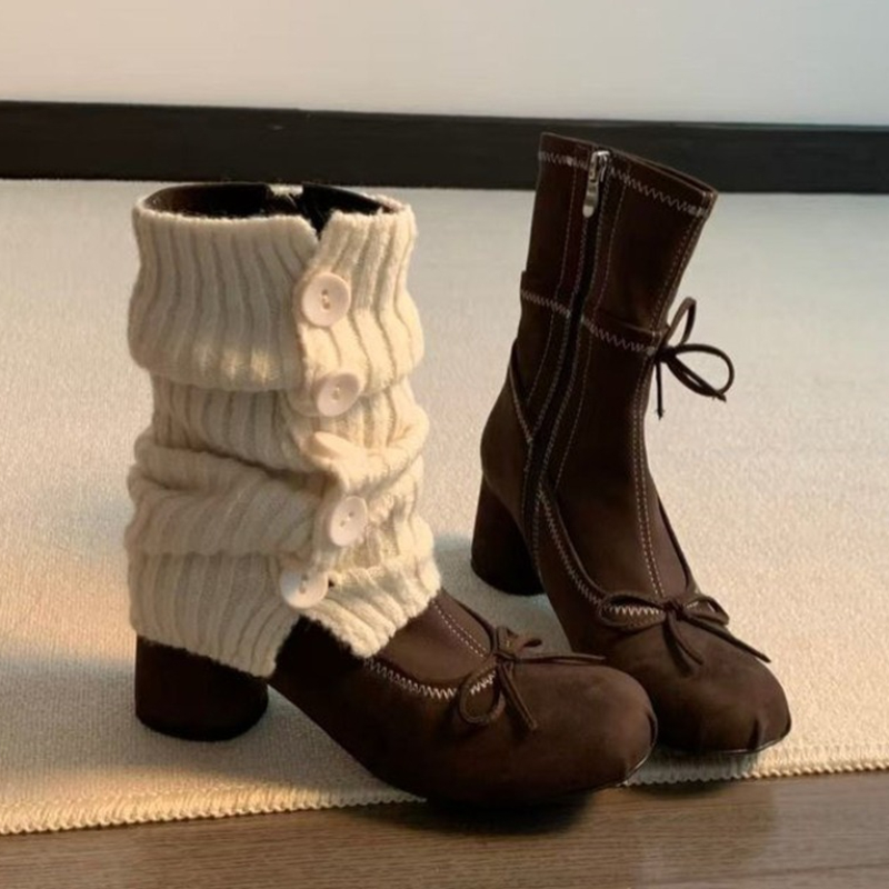 Winter Clothing Ladies - Bow talons hauts femmes bottes nouveau
