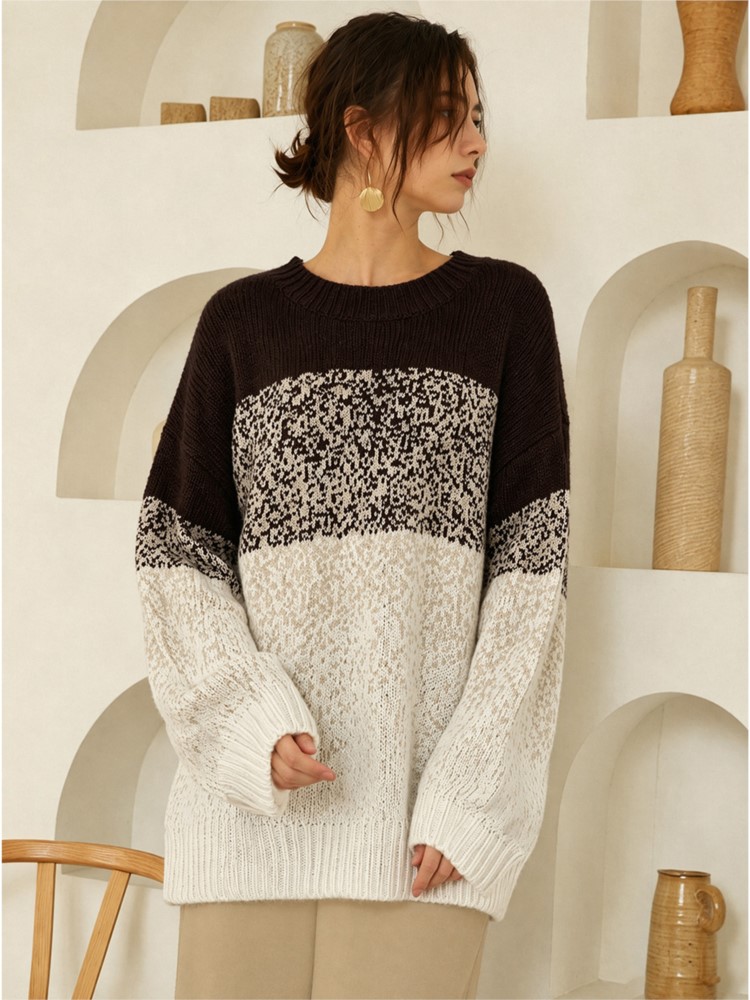 Winter Clothing Plus Size - Pull tricoté décontracté à manches longues