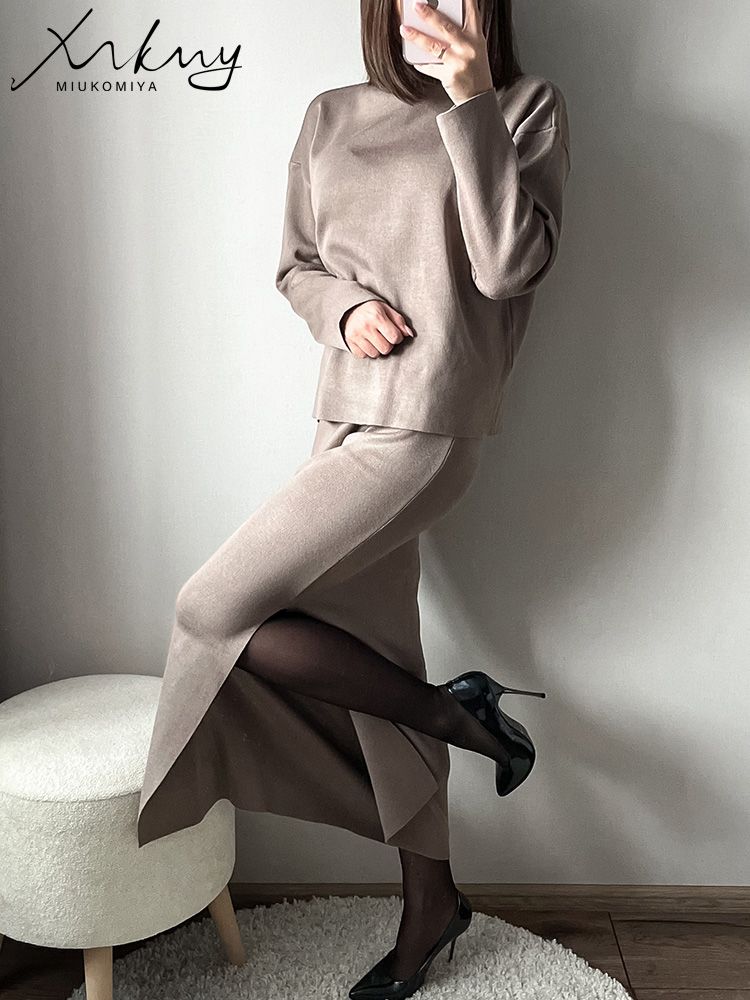 Winter Wear Clothes - Ensemble deux pièces violet pour femmes,