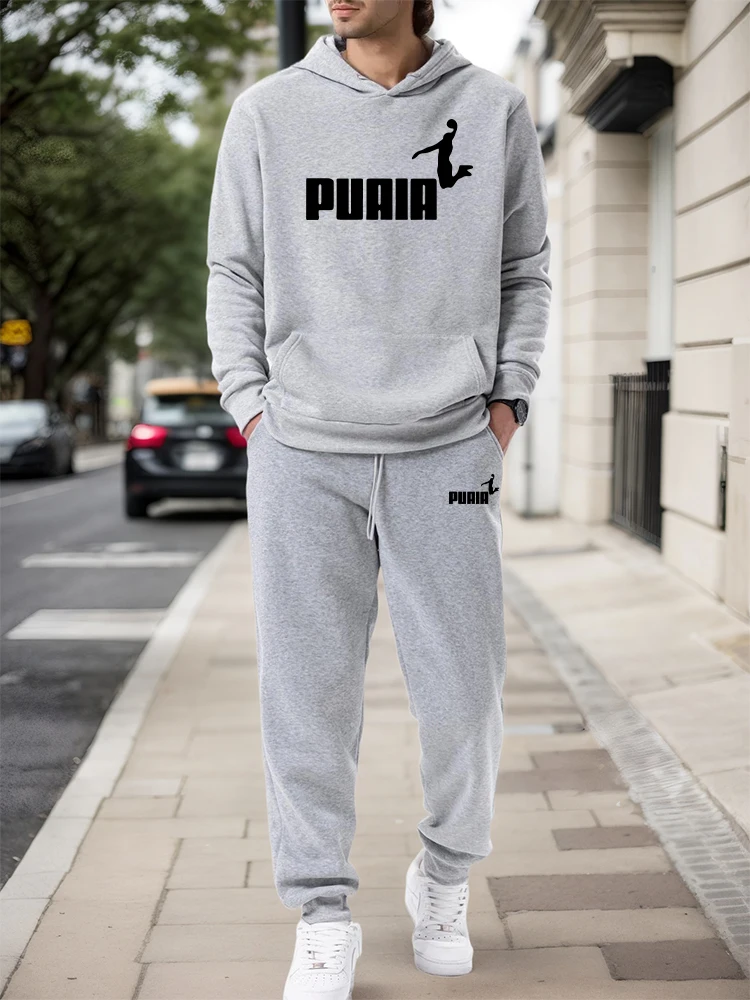 Winter Wear Clothes - Ensemble Homme/Haut à Capuche/Pantalon 2026 Automne