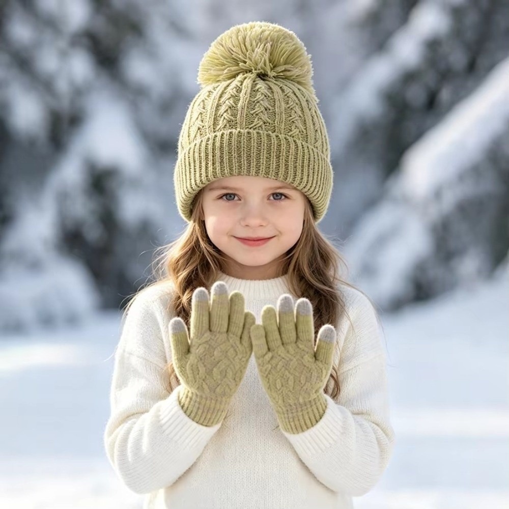 Knit Glove Touch Screen - Ensemble de 2 pièces : Bonnet