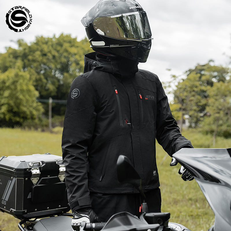 Blouson Moto Noir SFK en Tissu - Quality Winter Clothing Jacket avis et prix