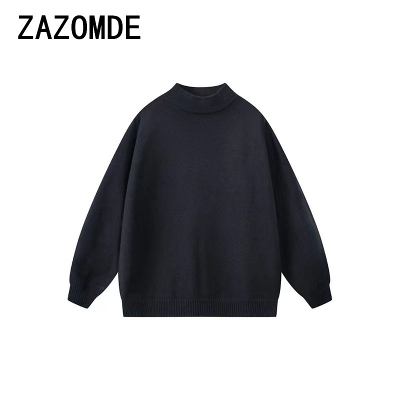 ZAZOMDE-Pull en tricot monochr - Quality Winter Clothing Brand avis et prix