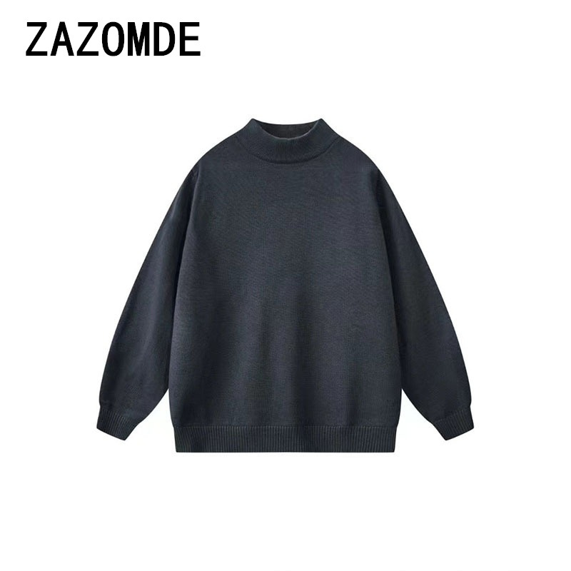 ZAZOMDE-Pull en tricot monochr - Quality Winter Clothing Brand avis et prix