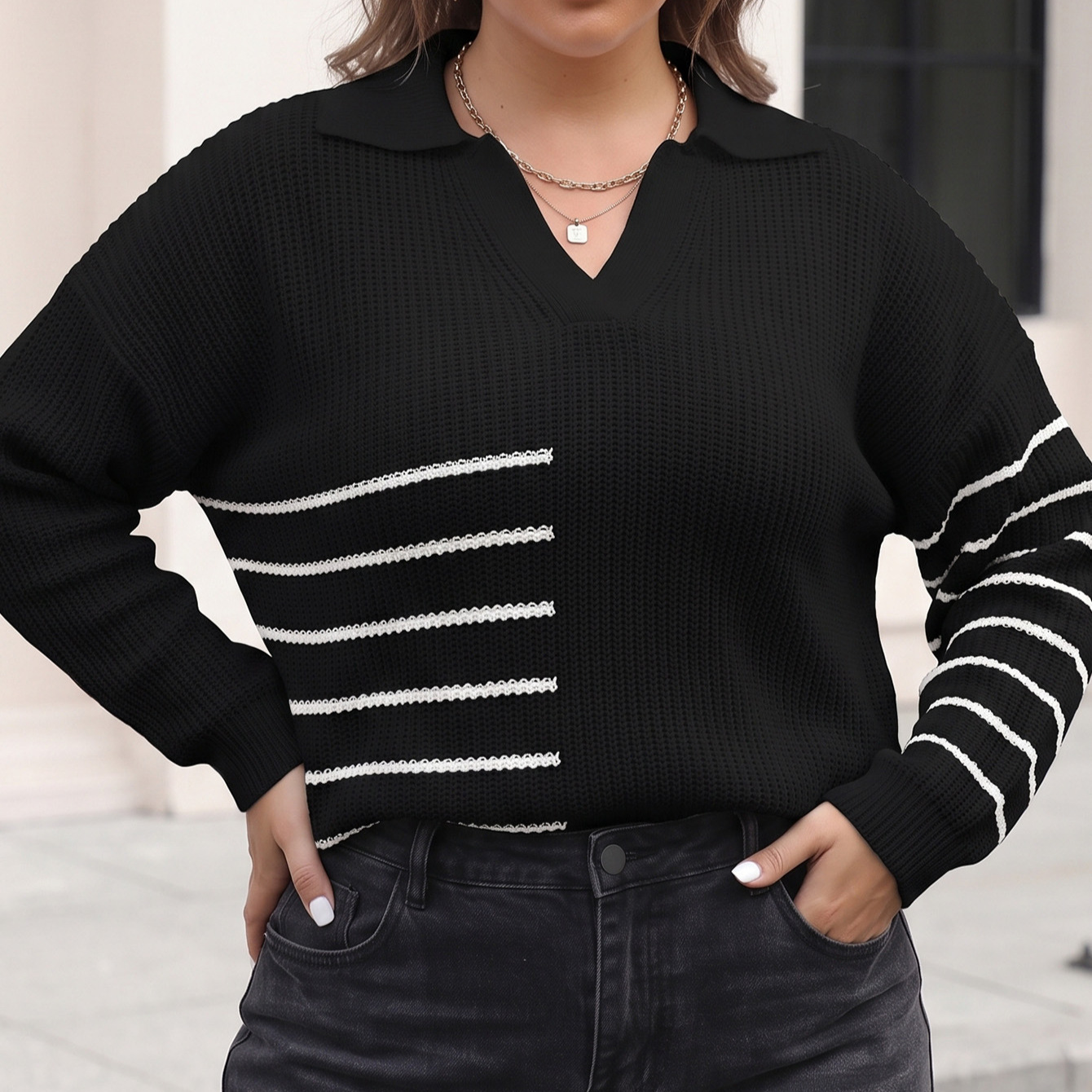 Pull tricoté décontracté à man - Winter Clothing Plus Size avis et prix