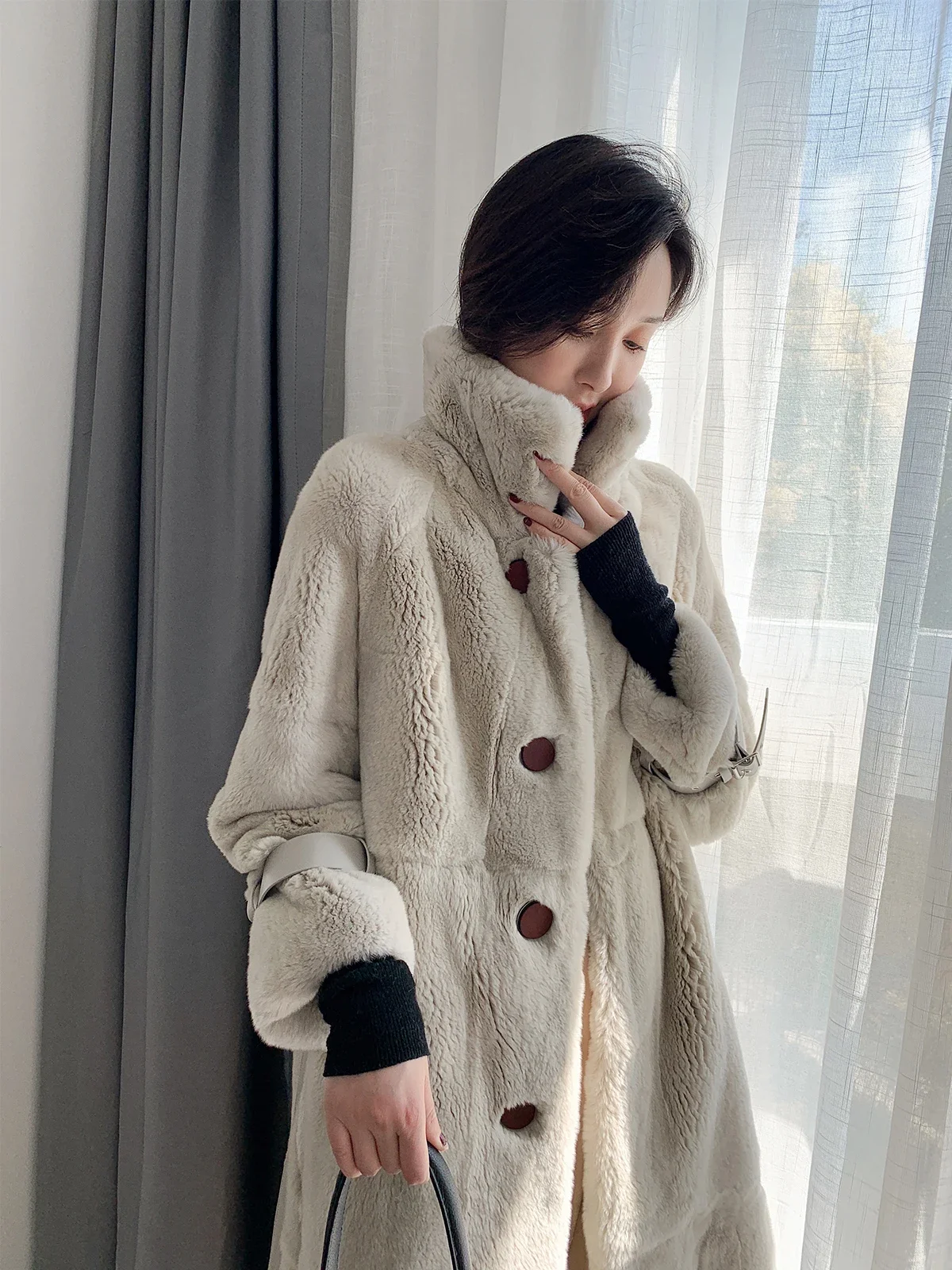 Haute qualité réel Rex fourrur - Quality Winter Clothing Jacket avis et prix