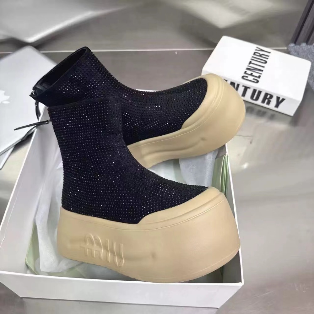 Bottines de luxe à strass pour - Winter Clothing Korea avis et prix