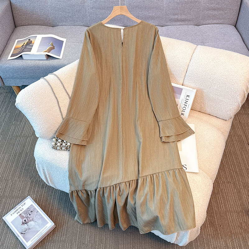 Élégant Vintage col rond solid - Winter Clothing Plus Size avis et prix