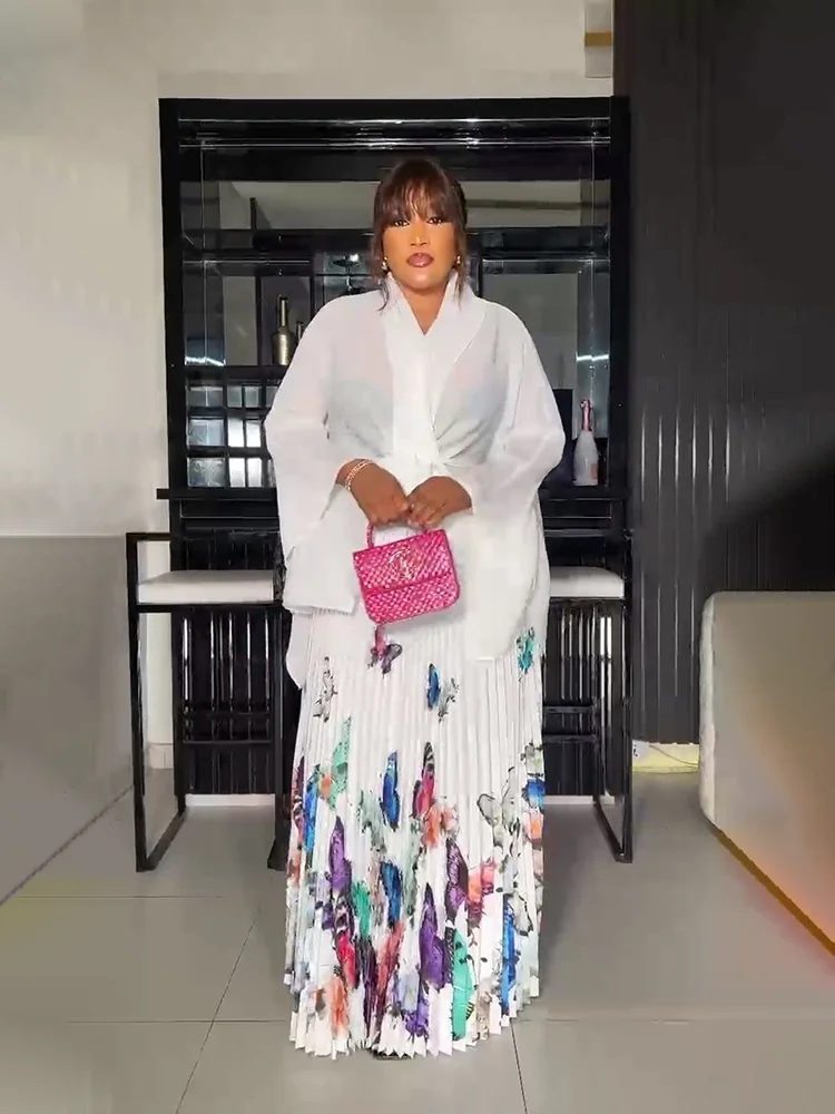 ANLAN-Jupe plissée à manches c - Winter Clothing Plus Size avis et prix