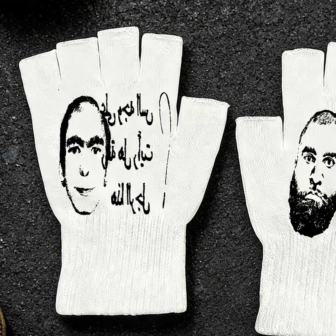 Gants sans doigts imprimés rét - Knit Glove Touch Screen avis et prix