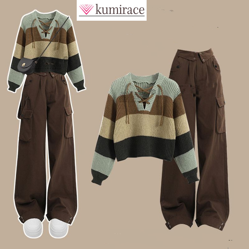 Pull à rayures coréennes pour  - Winter Clothing Korea avis et prix