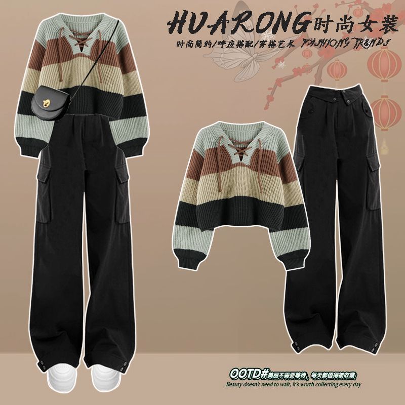 Pull à rayures coréennes pour  - Winter Clothing Korea avis et prix